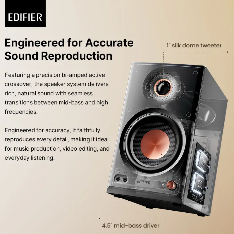 【신제품】Edifier MR4 MKII 바이앰프 스튜디오 모니터 2.0