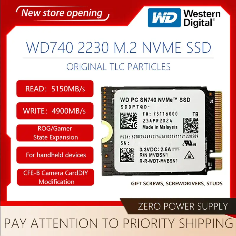 웨스턴 디지털 SN740 1TB 2TB M.2 2230 Gen4 PCIe