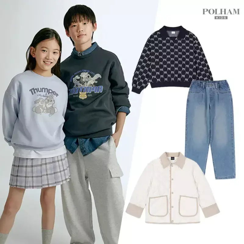 [30%+추가5%][폴햄키즈 외] 가을 신학기쇼핑 맨투맨/집업/가디건/바지 외 100종