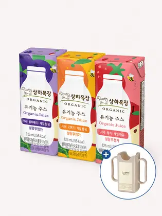 [최대 혜택가 29,675원] 상하목장 유기농 케일주스 125ml 3종 혼합 48팩 + 125ml 컵홀더 (한정수량)