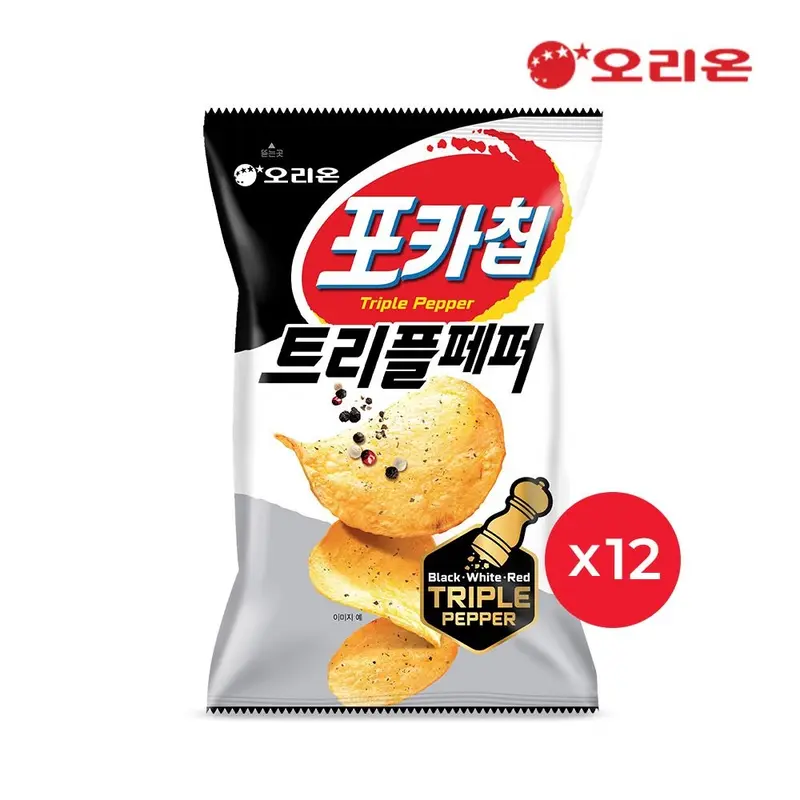 [오리온][오늘특가][햇감자]오리온 포카칩 트리플페퍼 60g 12개 (익일출고) : 롯데ON