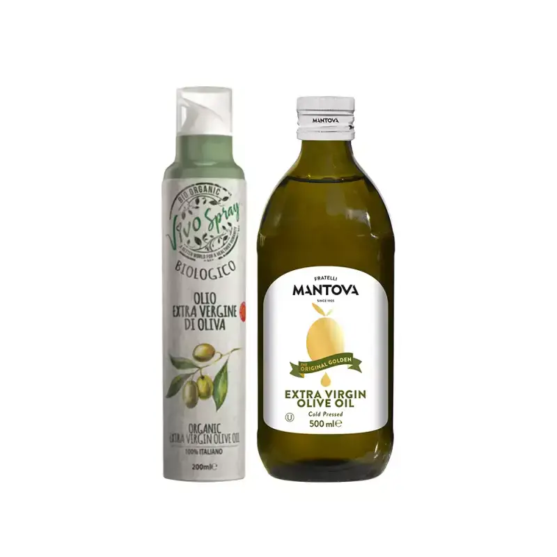 [T쇼페] 만토바 골든 엑스트라 버진 올리브오일 500ml + 유기농 올리브오일 스프레이 200ml / 오리지널 로즈마리 갈릭