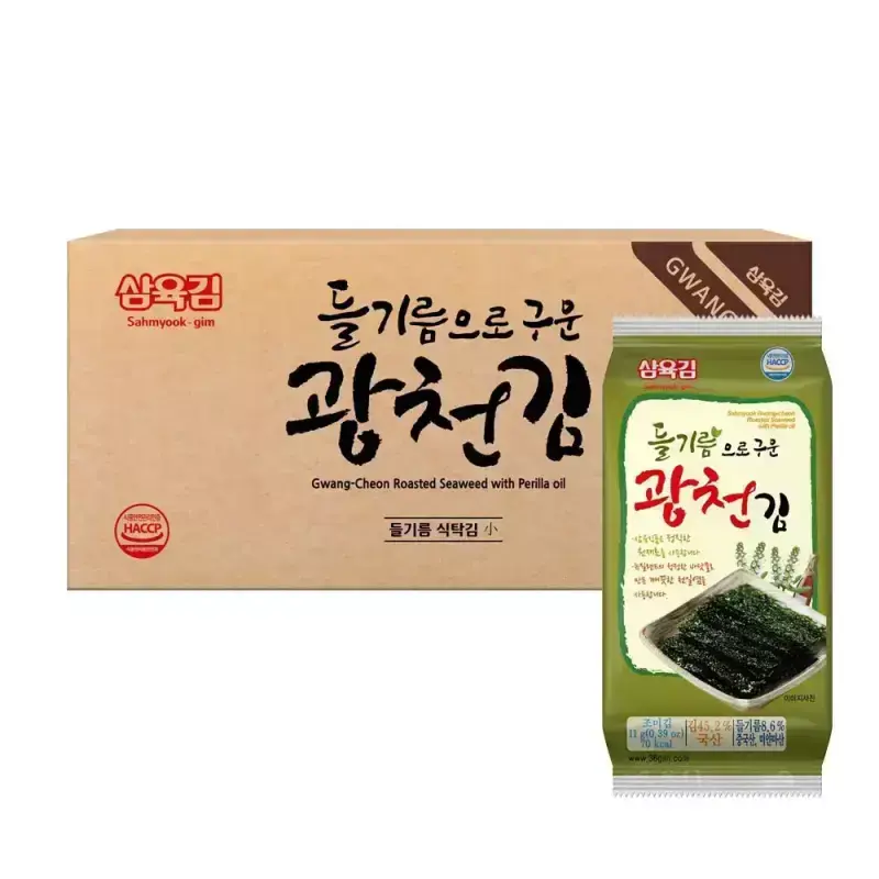 삼육김 들기름 광천 식탁김 (20매) 11g 30봉