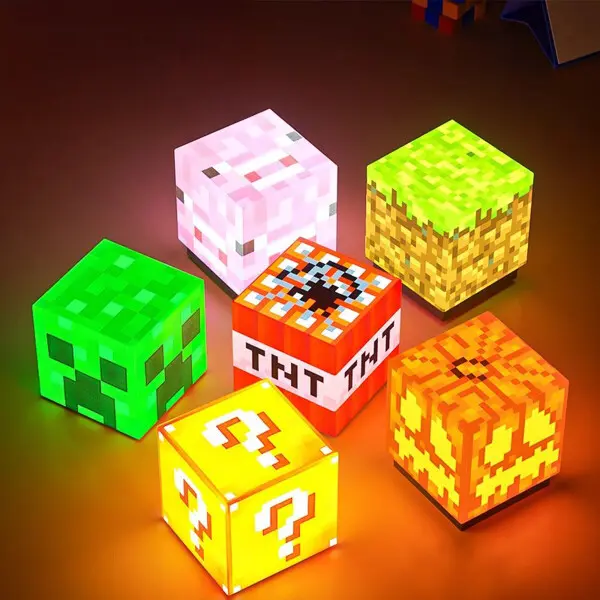 Minecraft 마인크래프트 TNT마그네틱 자석 블록 500P 입체 조립 피규어50개+랜덤무기50P 수납통포함