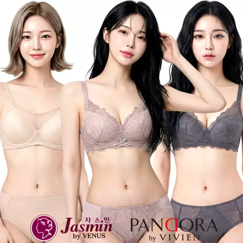 비비안 비너스 편한 노와이어 브라 팬티 세트 여름 빅사이즈 홑겹 레이스 마담 브래지어 노패드 와이어리스 심리스 노라인 스포츠 브라탑 보정 편안한 여성 속옷