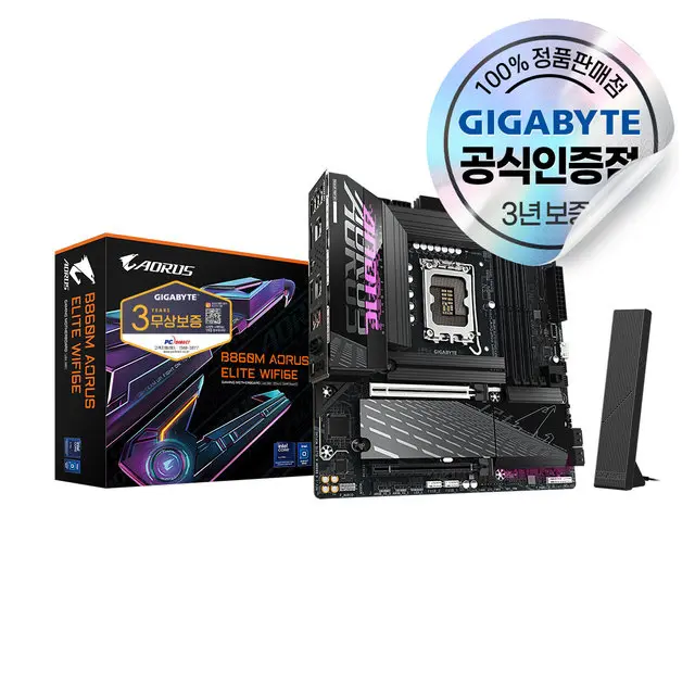 [9% 카드할인] GIGABYTE B860M AORUS ELITE WIFI6E 피씨디렉트