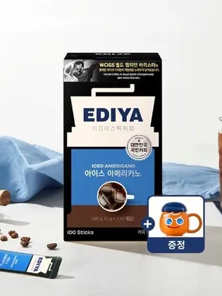 (머그컵 증정) 아이스 아메리카노 100T+쿠키런 머그컵 기획