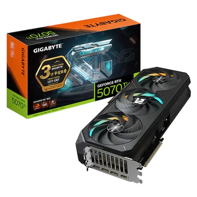 GIGABYTE 지포스 RTX 5070 Ti GAMING OC D7 16GB 제이씨현.*
