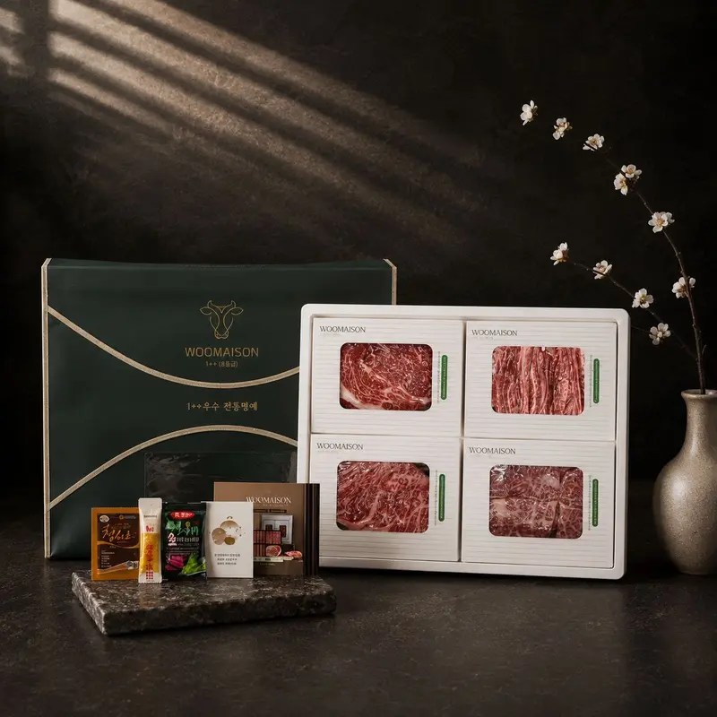 [우메종][롯백단독] 1++등급 한우선물세트 1.2kg (등심/갈비/채끝/살치,각300g) : 롯데ON