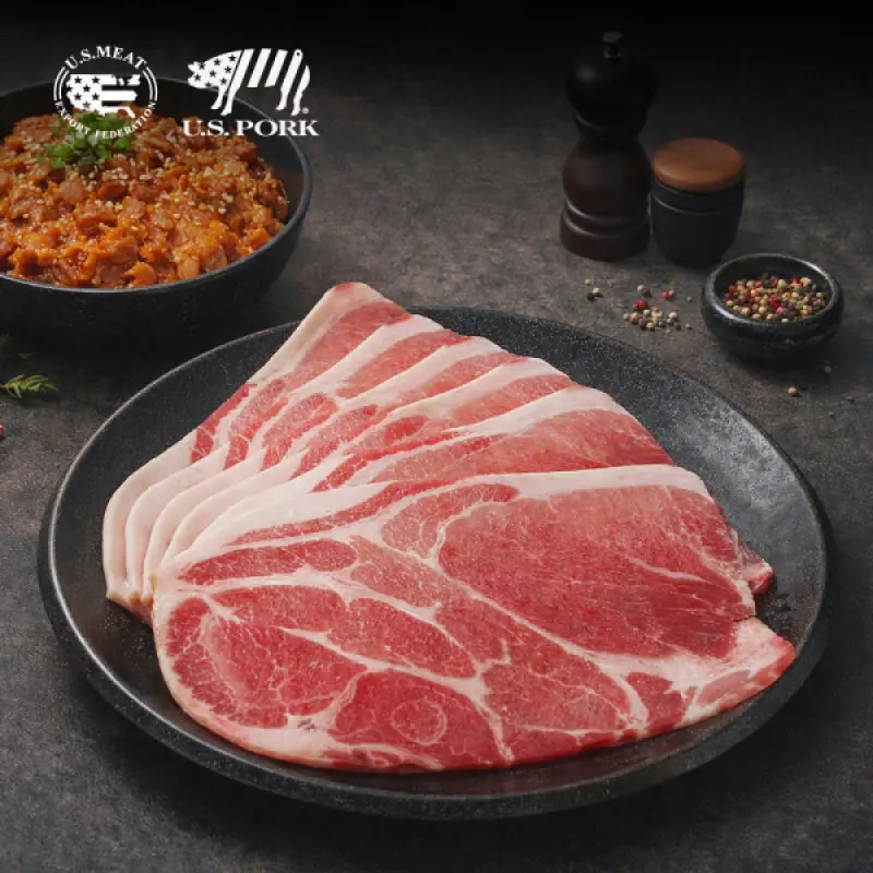 (신선집중) 누리푸드 미국산 프리미엄 목살과 앞다리살 250g x 8팩 + 250g 1팩 더 증정 (총 2250g)
