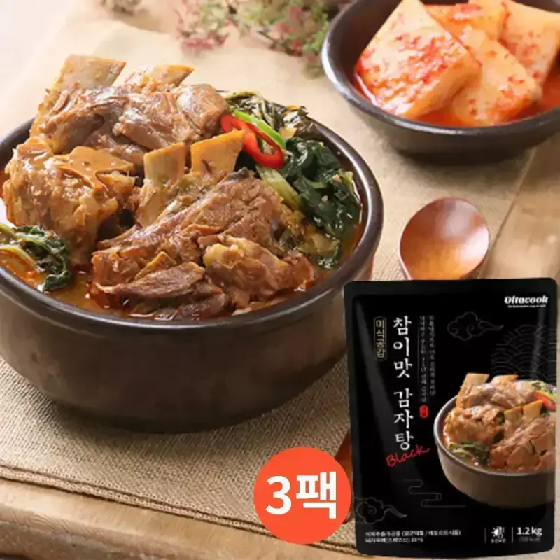 집밥장인 참이맛 40년전통 감자탕 블랙 1.2kg x 3개
