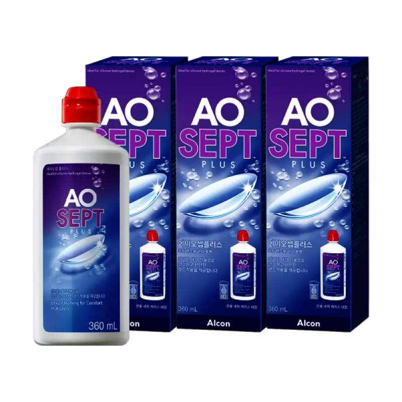 옵티프리 렌즈세척액 에이오셉 플러스 360ml 3개
