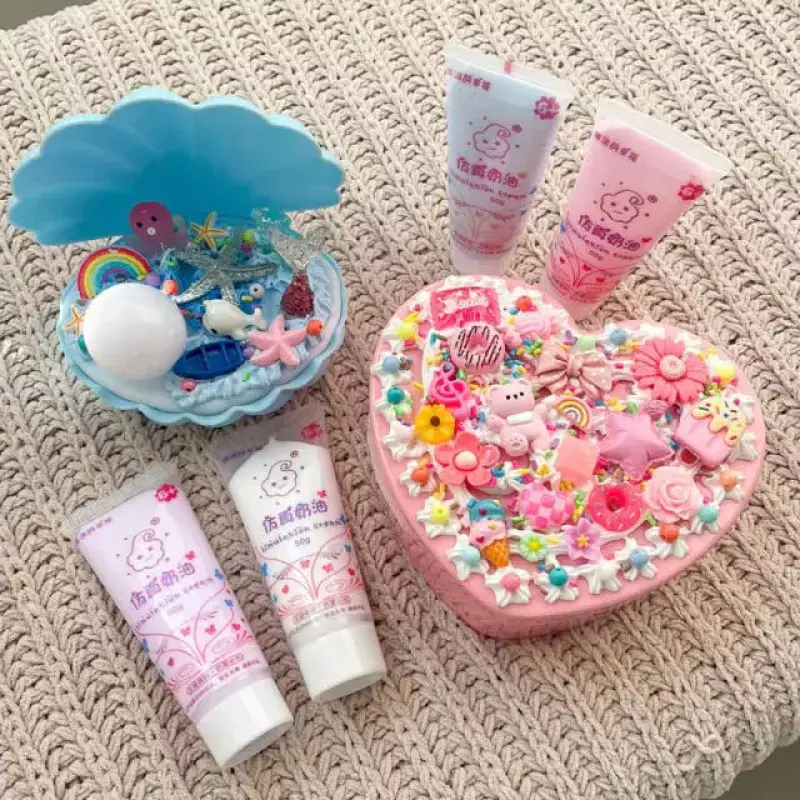 데코덴 생크림 본드 데코 탑꾸 크림 [16color 폰꾸 DIY 재료 모양깍지 탑로더 예쁜 폰 케이스 꾸미기]