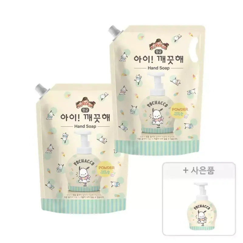 아이깨끗해×포차코 대용량 핸드워시, 순, 1.8L, 2개 + 증정(포차코 핸드위시 공용기, 490ml, 1개)