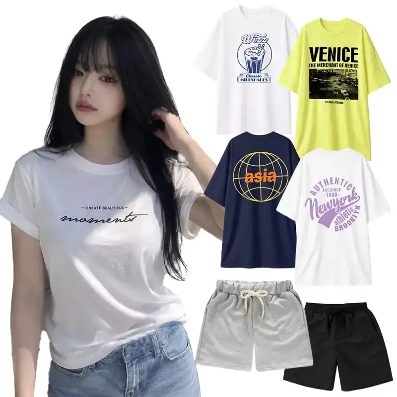 굿데이즈 여름 데일리 오버핏 반팔티 여성 라운드넥 반팔 티셔츠 등 100종 모음