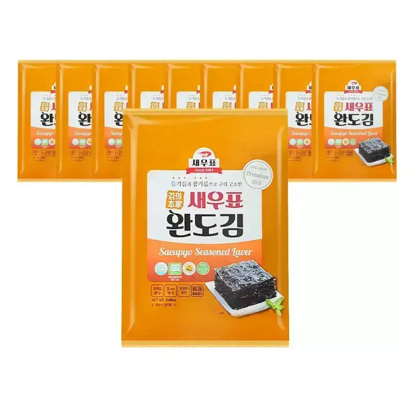 새우표 완도 오리지널 전장김 25g x 10봉