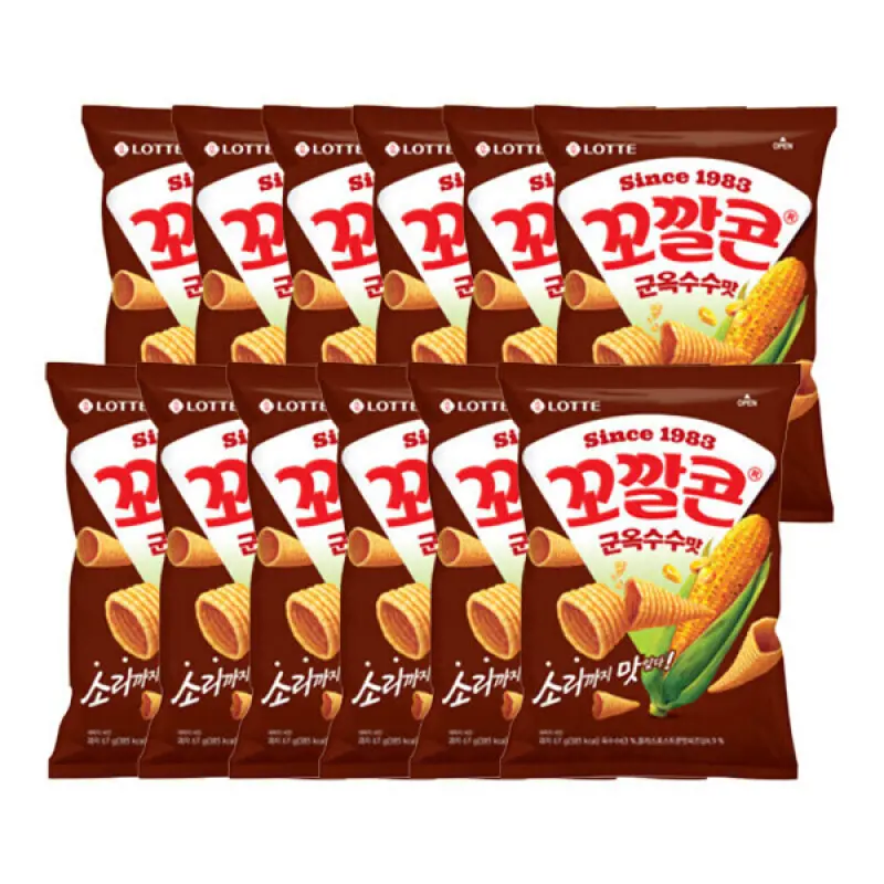 꼬깔콘 군옥수수맛 67g 12입 1박스