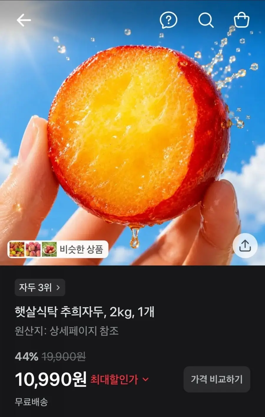 [토스] 추희자두 2kg (10,990원/무료)