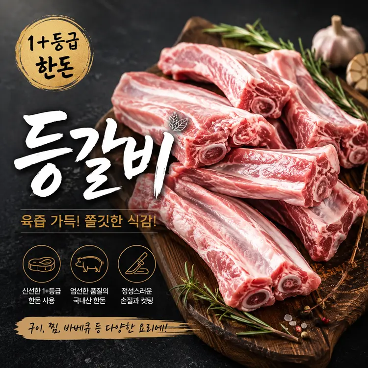 [정든정육점] 한돈등갈비 1.2kg : 롯데ON