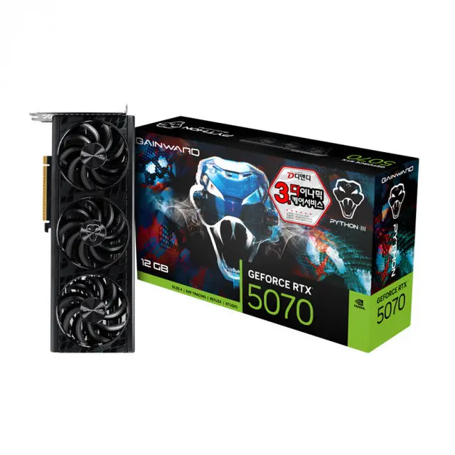 GAINWARD 지포스 RTX 5070 파이썬 III D7 12GB_VGA