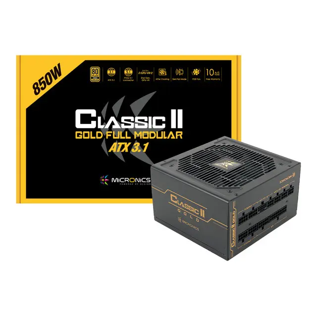 (공식 총판)마이크로닉스 Classic II 850W 80PLUS 골드 풀모듈러 ATX3.1 파워서플라이 (블랙)