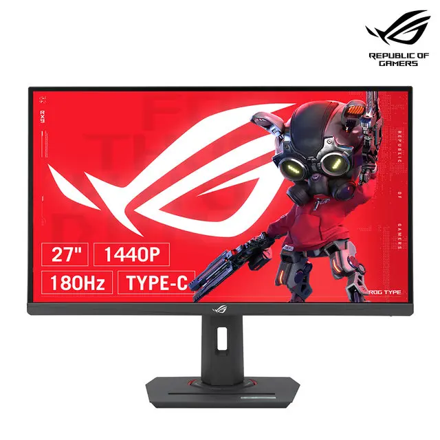 ASUS ROG Strix XG27ACS 68Cm FastIPS 평면 QHD 180Hz HDR400 게이밍모니터 Type-c 연결 신제품 대체발송