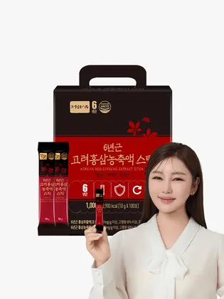 [정원삼]6년근 고려홍삼농축액스틱 100포[목넘김이 편한 홍삼/벌꿀과 감귤농축액 함유]