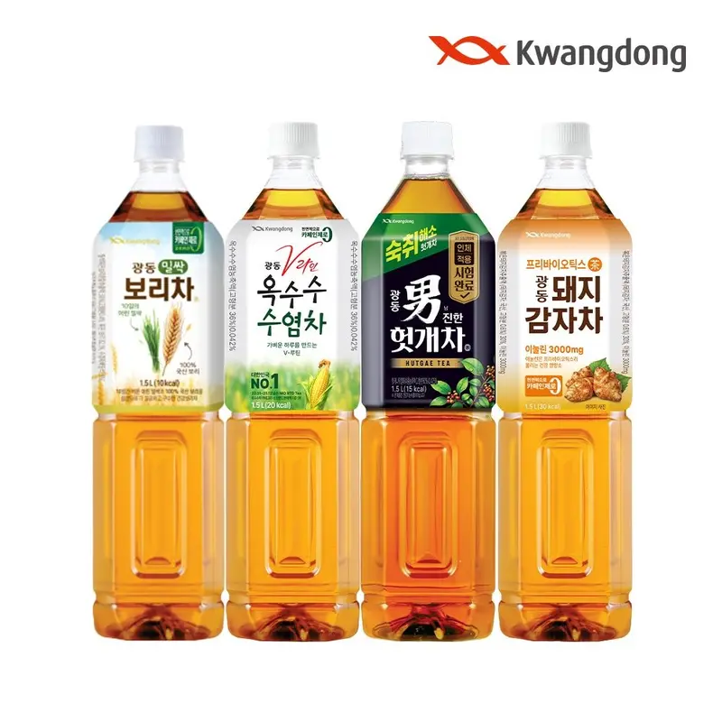 [광동][광동직영] 옥수수수염차 / 헛개차 / 밀싹보리차 / 돼지감자차 1.5L 12pet 골라담기 (무/유라벨 랜덤 발송) : 롯데ON