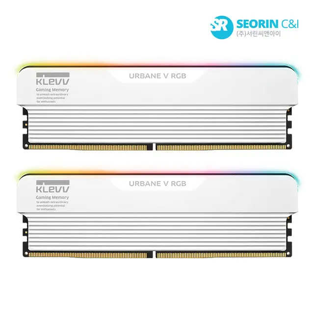[서린공식] 에센코어 클레브 DDR5-6000 CL30 URBANE V RGB 화이트 패키지 서린 (32GB(16Gx2))