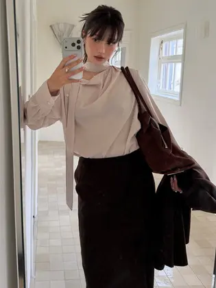 [소라 PICK] TIE DETAIL DRAPE BLOUSE [3COLORS]