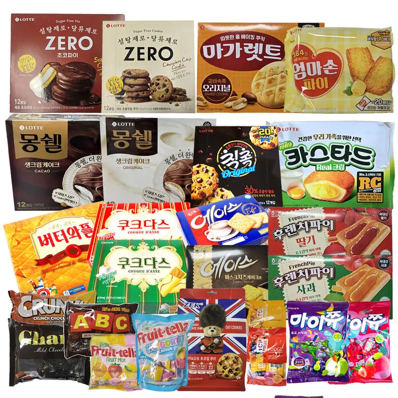 [인기간식 골라담기] 스낵 과자 사탕 캔디 초콜렛 엠앤엠즈 밀크 피넛 초코파이 카스타드 몽쉘 마가렛트 칙촉 사무실 탕비실 하리보 젤리 스트로우 데니쉬 버터 쿠키 뽀또 체다치즈 커스터드 레몬 오뜨 애플파이
