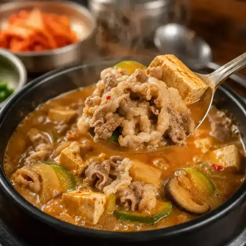 [10분러시] 순수본가 고깃집 우삼겹 된장찌개 450g 3팩