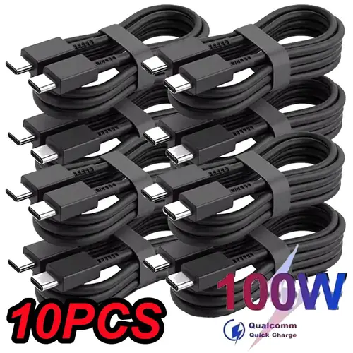 10개입 PD 100W USB C타입 to C타입 고속 충전 케이블 (삼성 갤럭시 S22 S23 S24 S25 플러스 노트 울트라 A53