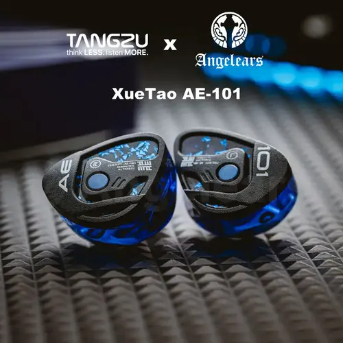 TANGZU X Angelears XueTao AE101 퍼플 게이밍 이어폰, 10mm 단일 다이내믹 드라이버, 유리 진동판, 인이어 모니터