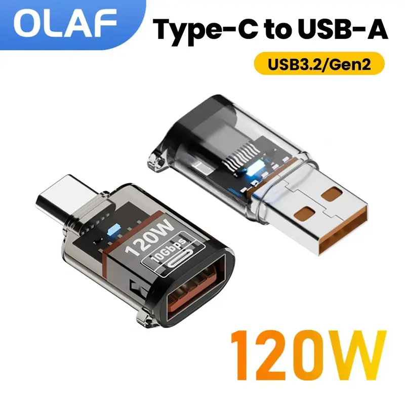 Olaf 120W 유형 C-USB A OTG 어댑터 USB 3.2-유형