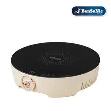 벤소닉 [중급] 원형 IH 인덕션 1구 JG-C15W (아이보리 색상, 2000w, 과열방지기능, 용기감지기능)