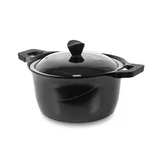 보트너 세라믹코팅 블랙 인덕션겸용 양수 냄비 24cm 국 찌개냄비