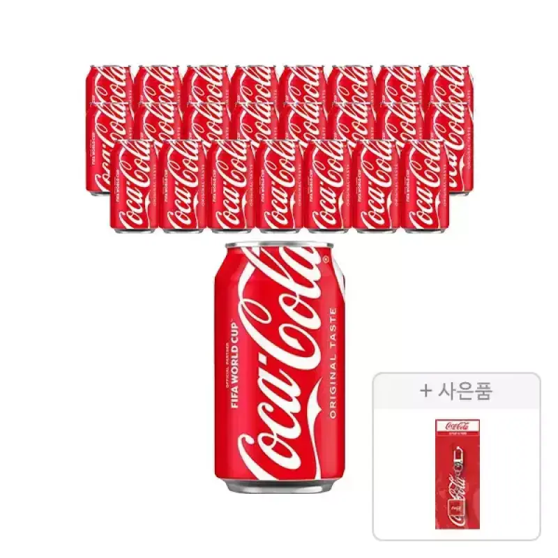 [코카콜라] 코카콜라 350ml, 24개 + 증정(코카-콜라 키캡키링, 주문시 100%증정)