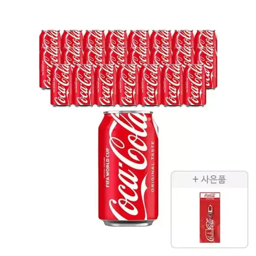 [코카콜라] 코카콜라 350ml, 24개 + 증정(코카-콜라 키캡키링, 주문시 100%증정)
