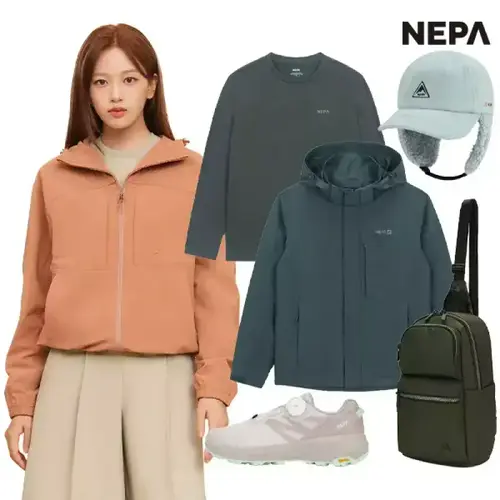 [32%] 네파 설렘 가득 한가위, 기간 한정 특별할인! FW 웨어&잡화 바람막이·트레킹화·패딩 베스트 컬렉션
