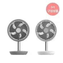 솔러스에어 [1+1구성]탁상용 무선 선풍기 AIR604TFW+AIR604TFG