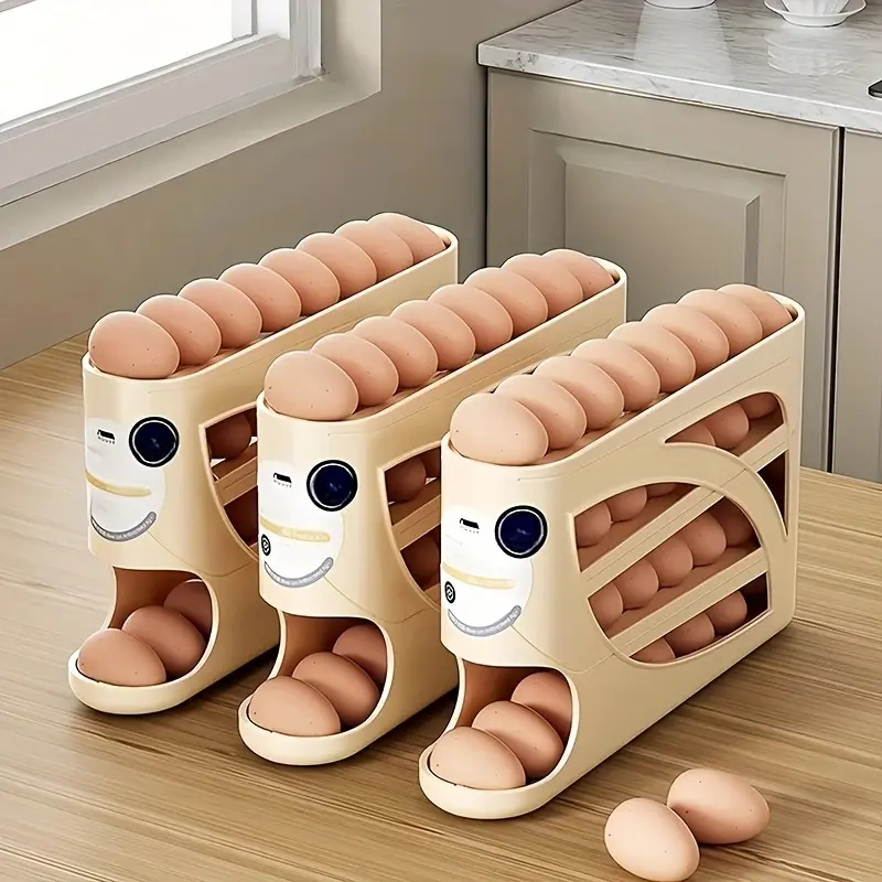 냉장고용 3단 회전식 계란 보관 용기
