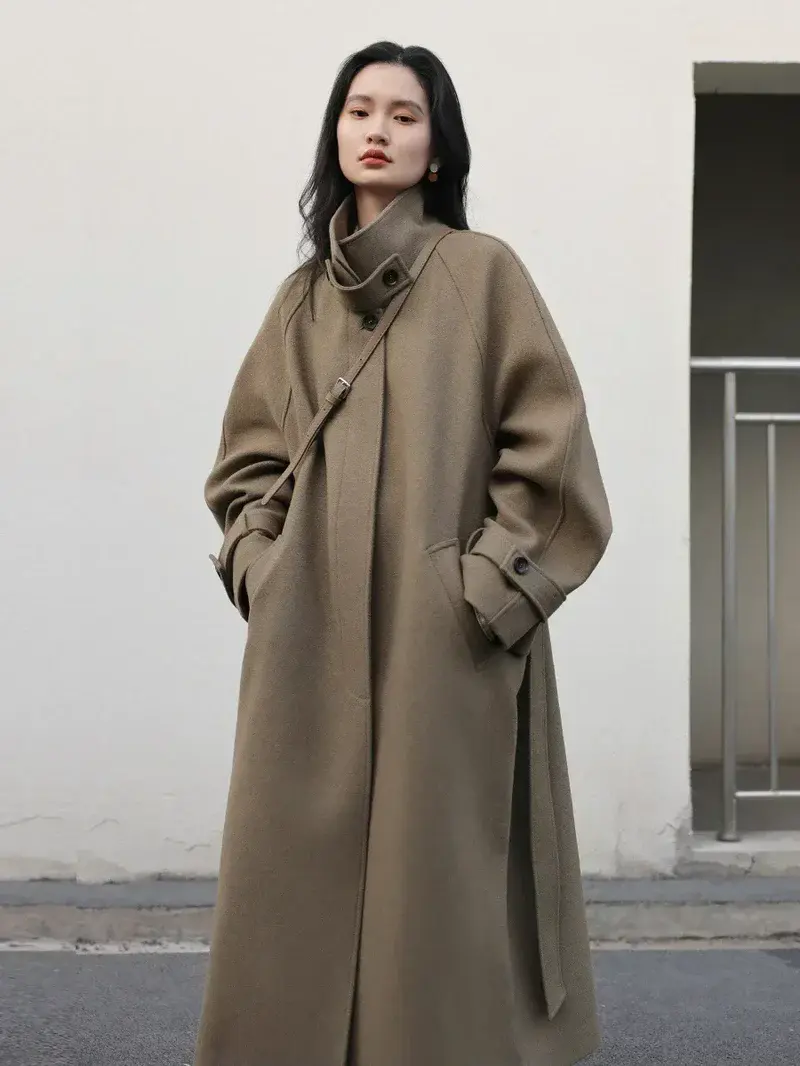 CHIC VEN 여성용 롱 트렌치 코트