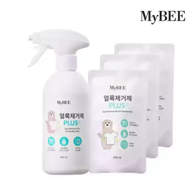마이비 얼룩제거제 플러스 용기 (485ml) 1개 + 리필 (400ml) 3개