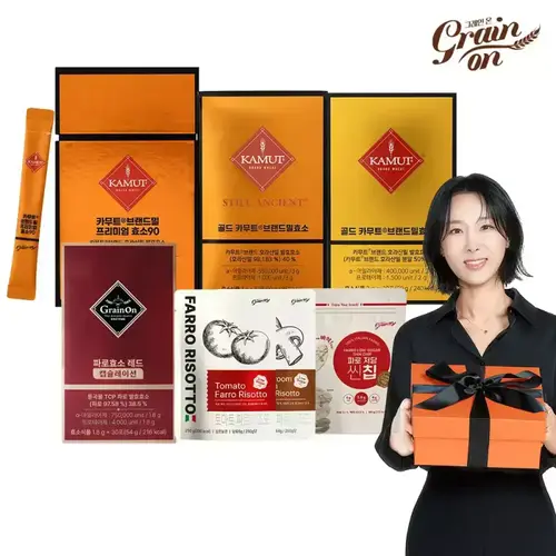[15%중복]그레인온 골드 카무트 효소, 파로누룽지, 고단백질바, 리조또 외