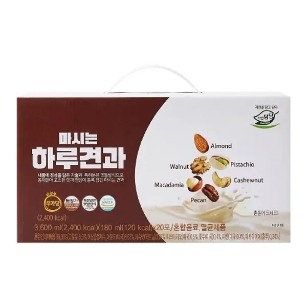 자연담담 마시는 하루견과 180mlX20팩