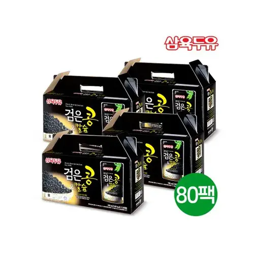 삼육식품 삼육두유 검은콩 칼슘 파우치 190ml 총 80팩
