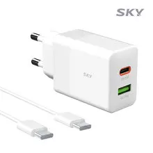 SKY 스카이 필 Q2S 25W PD,PPS,QC3.0,QC4.0 초고속충전 어댑터+케이블