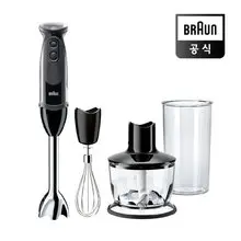 브라운 핸드블렌더 MQ5235BK (1000W/21단계속도조절/다지기/거품기/비커)