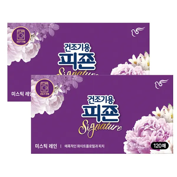 (1+1) 건조기용피죤 시그니처 120매 미스틱레인